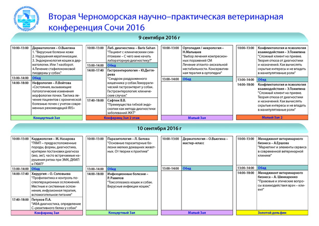ветеринарная конференция Сочи 2016